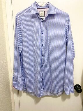 Next Size 16 Men’s Blue Stripped Long Sleeves